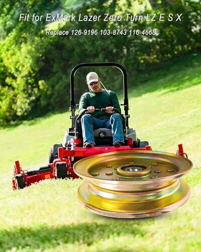 Spannrolle 126-9196 Für Exmark Lazer Z Rasenmäher – Flach, Stahl, Ø 16,5 Cm