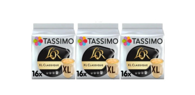 3 x Tassimo L'OR XL CLASSIQUE - Coffee Pods 3 x 16 Capsules