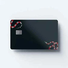 Credit Card Skin Stickers Red & Black Snake Card Skins Sticker Pack of 2 Skins