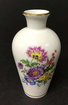 Vintage Meissen Porcelain Vase With Flowers Ebay