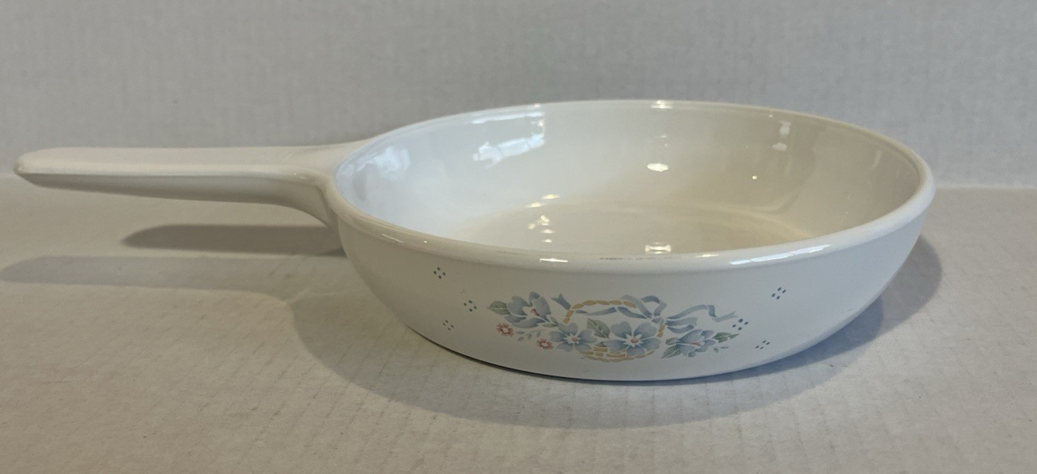 Corning Ware Country Cornflower Blue Ribbon Basket 7" Sauté Pan S 6 B