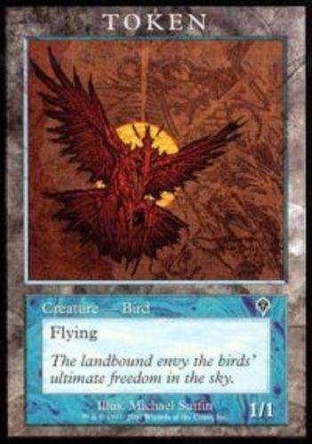 MTG Magic Karten 1x Vogel Token - Invasion Spieler Belohnungen Token Promos Light Play,