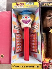 PEZ Giant Candy Roll Dispenser Clown Cartoon Character in Box