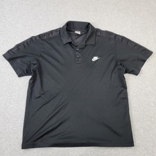 Nike Polo Mens XL Black Performance Embroidery Shirt
