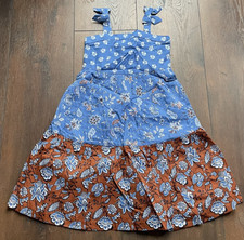 Janie And Jack Blue Floral Flower Sleeveless Spring Summer Dress 3 NWT