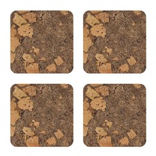 I-Style Sylvan Set of 4 Cork Veneer Coasters