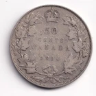 1934 Canadian Half Dollar, (Very Low Mintage), King George V, VG8