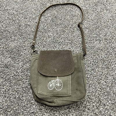 Myra Bag  BY-CYCLE Shoulder Crossbody Canvas & Leather Bag Boho