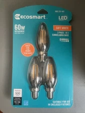 EcoSmart 60-Watt Replacement B11 Dimmable Candelabra Base Energy Star Soft White