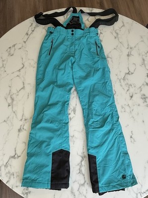 KILLTEC WOMENS SKI SNOW PANTS w DETACHABLE STRAPS WATERPROOF BREATHABLE SIZE 6