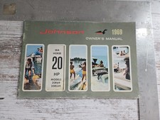 Vintage 1969 Johnson Seahorse 20R69 & 20RL69 20HP Outboard Motor Owners Manual