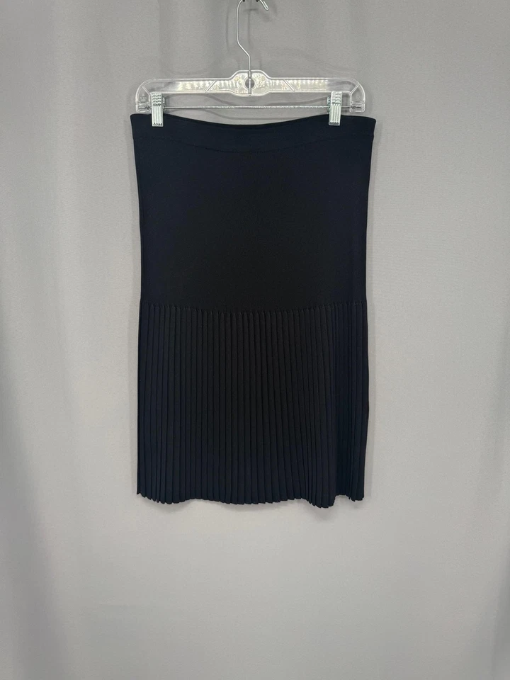 Falda Misook Mujer XL Negra Acordeón Plisado Tejido Tirar de Cintura Elástica Acrílico Foto 2 de 4