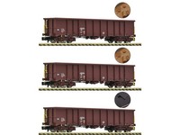 Fleischmann 6660074 - GüTerwagen Set Offene GüTerwagen ÖBb Ep.Vi 3-Teilig - Neu