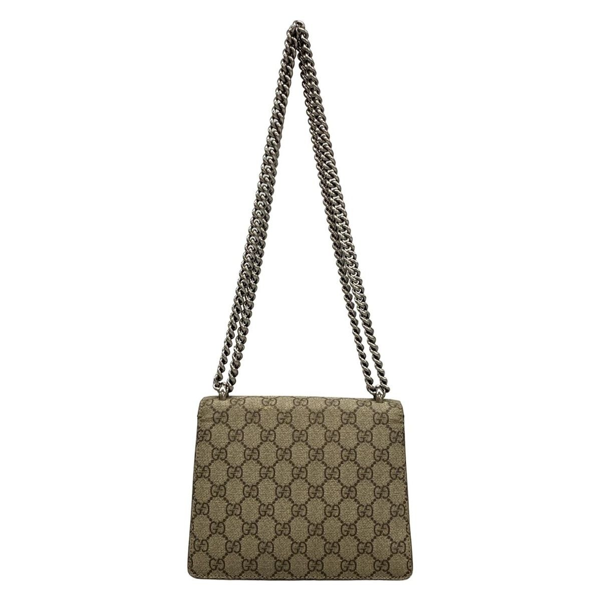 Gucci  Dionysus Shoulder Bag GG Supreme PVC Suede Beige Red Made In Italy JP thumbnail 3