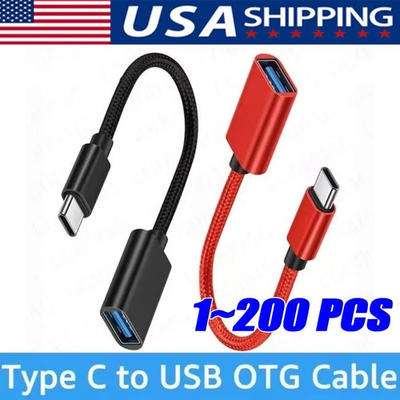 #ad USB C Type C Male to USB 3.0 Type A Female OTG Adapter Converter Cable Cord Lot $148.82