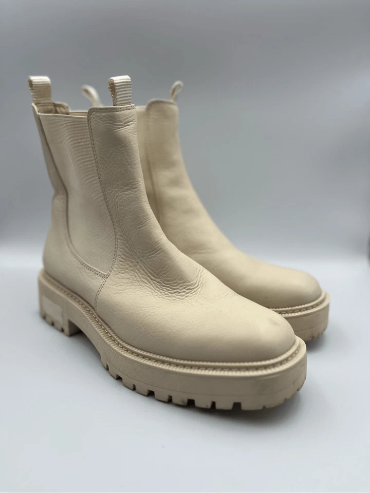 Женские кожаные сапоги Sam Edelman модель Laguna модель Chelsea цвет слоновой кости размер 9,5 - Изображение 3 из 4