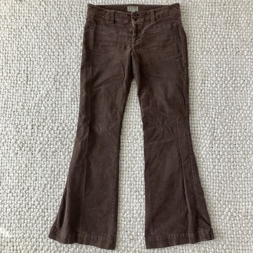 American Eagle Vtg Y2K Corduroy Flare Pants Womans Size 4 Ultra Low Rise
