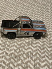 Tyco HO Slot Car Chrome Chevy Stepside Truck Prism 1978 Command Control Chassis