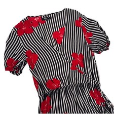 Madewell Ruffle-Wrap Dress in Candied Orchids Women’s Size 2 Floral Striped