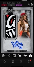 DIGITAL TOPPS WWE SLAM  Nikki Bella SR SILVER JUMBO SIGNATURE RELIC Read