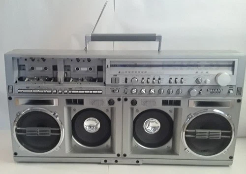 Vtg 80's SHARP GF-777 Ghettoblaster Double Cassette Boombox Stereo Japan LOUD!