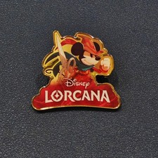 Disney Lorcana Mickey Mouse Pin Badge Brave Little Tailor Promo