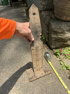 Antique Iron Strap Door/Gate Hinge, Works Reclaimed Salvage Rusty Brown 21”