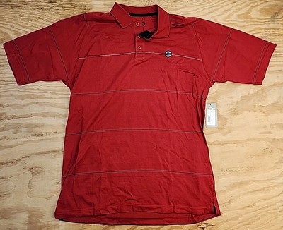 DVS Skater Red Munson Soft Woven Cotton Polo Shirt Mens Large