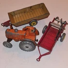 Dinky Toys Farm Field Marshall Tractor,Halesowen,Manure Spreader  Vintage Joblot