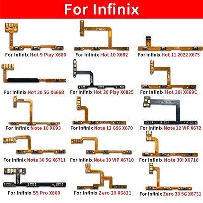 Power Switch Volume Button Key Flex Cable For Infinix Hot 9 10 11 20 30i Note 10