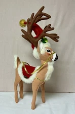 2008 Annalee 23” Tall Reindeer In Red, Gold, & Green Excellent Condition