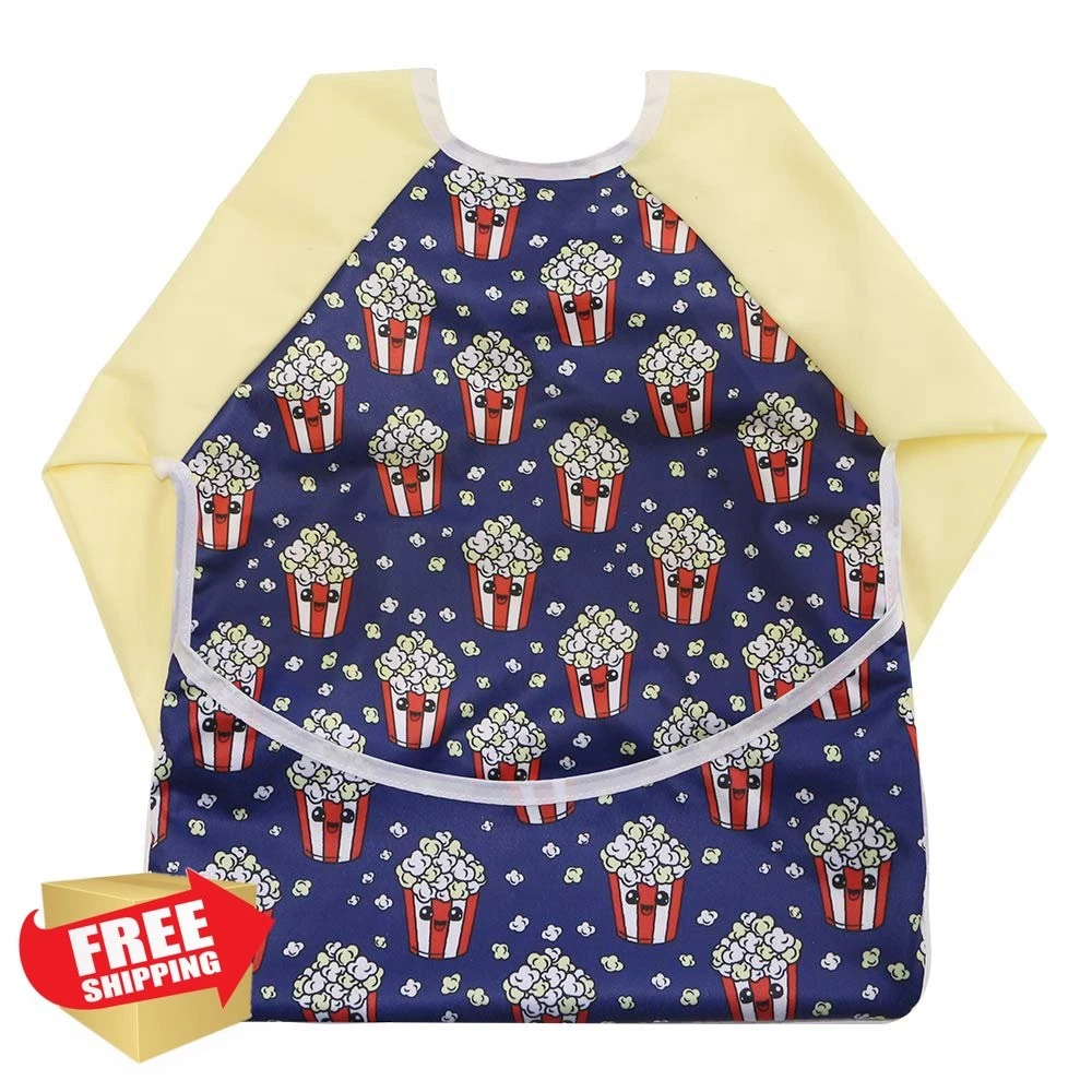 Hi Sprout Popcorn 6-24 Months Sleeved Bib