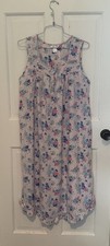 VTG Adonna 100 Cotton Nightgown, Pink With Flowers And Ruffles, S, EUC