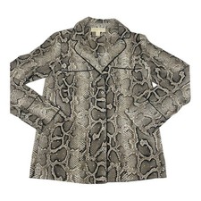 Top de pijama con lentejuelas estampado de piel de serpiente MICHAEL Michael Kors XXS negro beige