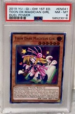 2019 Yugioh PSA 8 Toon Dark Magician Girl DUPO-EN041 Ultra Rare 1st Edition