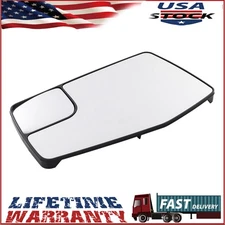 Mirror Glass With Heated Driver LH Side For 2019-2023 Chevy Silverado Gmc Sierra