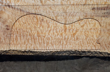 TOLLE GESTEPPTE AHORN 22 3/4" X 10 7/8" X 7/8" GITARRE, GITARRENBAUER, HANDWERK, MASSSTAB