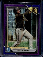 2024 Bowman Chrome Leo De Vries Mega Box Purple Refractor 1st #/250 Padres