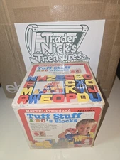 Mattel Tuff Stuff Alphabet Building Blocks Toy Letters Set Vintage 70's No K L Q