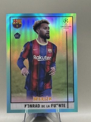 Konrad de la Fuente AD Ceuta 2020-21 Topps Merlin Chrome Aqua RC /199 #30 USA
