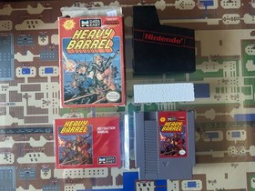 NES Nintendo Heavy Barrel CIB Complete w Box Manual Tested Data East 1990