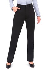 Black Dress Pants for Women Work Business Pants Tummy Control Office Straight...