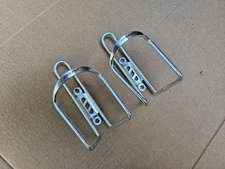 Set of 2 Divine Water Bottle Cages Bicycle Aluminum Silver Road Mountain Bike