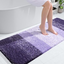 OLANLY Large Bathroom Rugs Mat 50x30, Extra Soft Absorbent 50" X 30", Violet