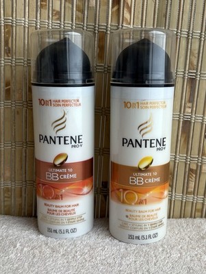 Lot of 2 Pantene Pro-V BB Creme Ultimate 10 in 1 Beauty Balm for Hair 5.1 oz ea.