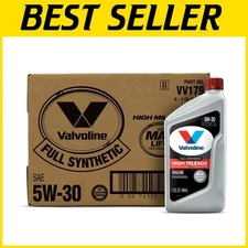 High Mileage SAE 5W-30 Synthetic Oil - Ultimate Engine Protection - 6 Quarts