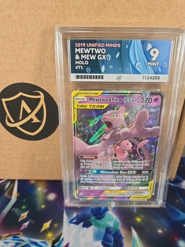 ACE 9 Mewtwo&mew GX Tag Team  Holo Unified Minds #71 Pokemon Card