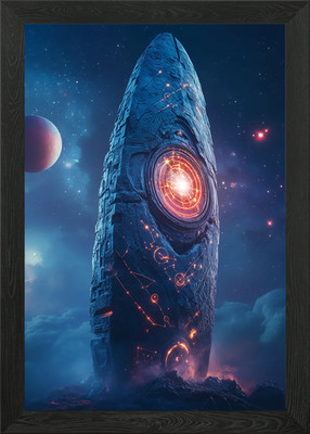 Antiker Weltraum Monolith gerahmtes Wandbild Poster Leinwanddruck Bild