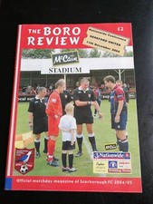 The Boro Review 2004/05 official match day magazine Scarborough Futbol club