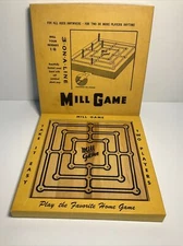 Vintage Rare Mill Game "3 On A Line" Wood Board Game Drueke #553
